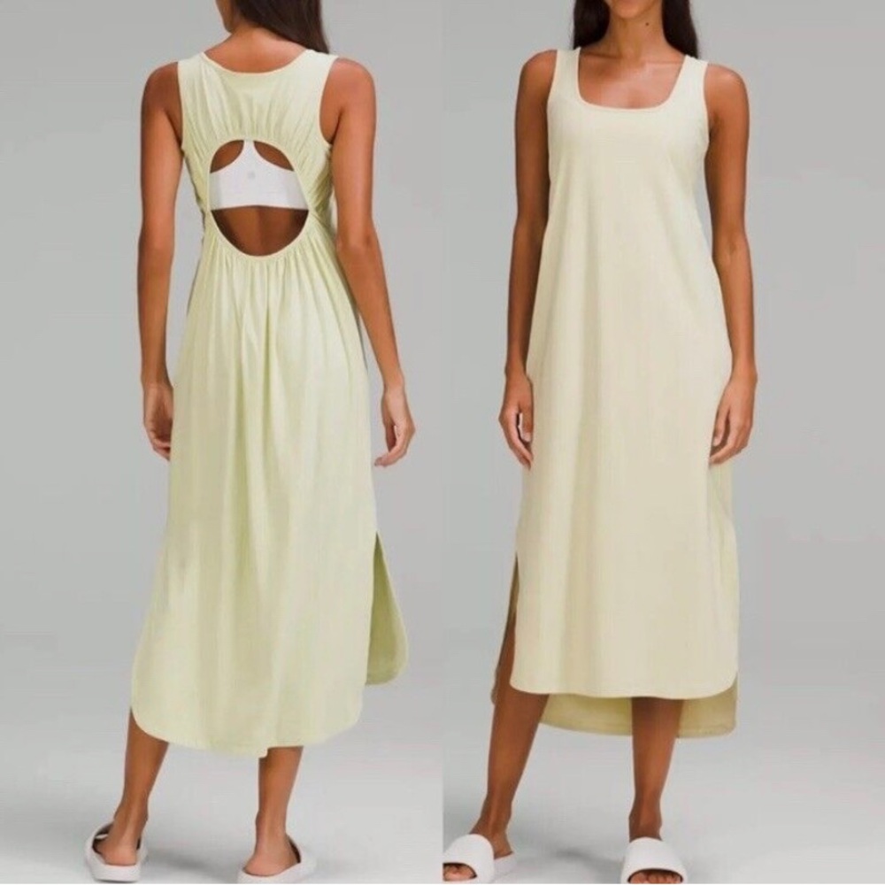 NWT Lululemon Pima Cotton Open-Back MIDI dress size 2